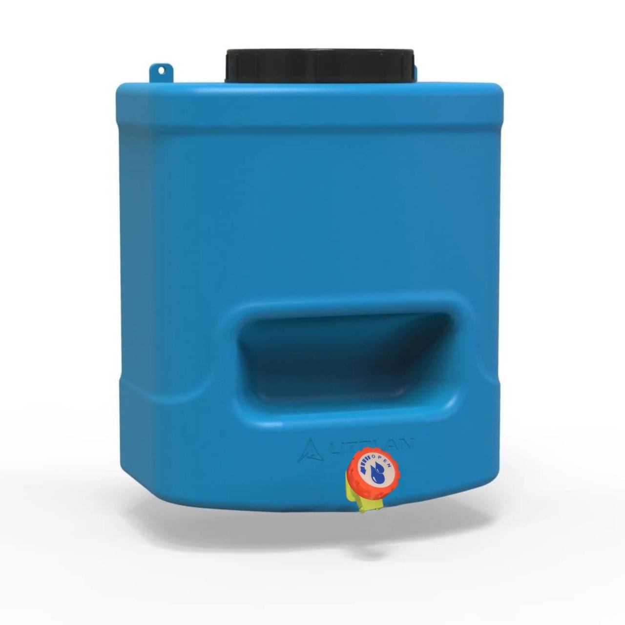 Рукомийник Litolan 15л з вентильним краном та мильницею синього кольору