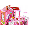 Ляльковий будиночок Fashion Villa з меблями мінігірляндою персонажами Інтерактивний іграшковий дім 2 ляльки 141 елемент, фото 6