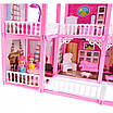 Ляльковий будиночок Fashion Villa з меблями мінігірляндою персонажами Інтерактивний іграшковий дім 2 ляльки 141 елемент, фото 7