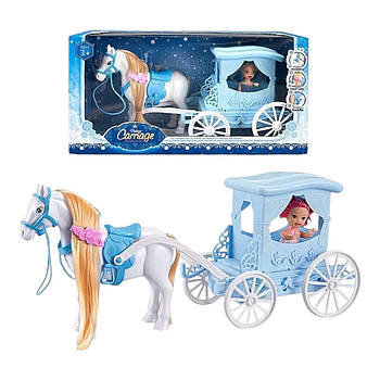 Ігровий набір карета принцеси (з конем, лялька, у коробці) 686-814