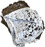 Маскувальна сітка 5х6 двостороння подвійна. Біла з коричневим Зима №1 / Осінь №2, фото 5