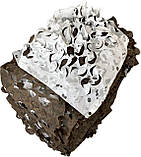 Маскувальна сітка 5х6 двостороння подвійна. Біла з коричневим Зима №1 / Осінь №2, фото 10