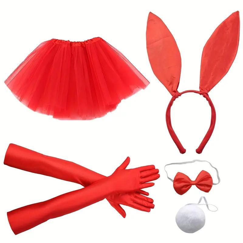 Костюм зайки Плейбой. Женский костюм зайка красный, фото 1