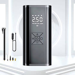 Автомобільний компресор від прикурювача насос для коліс автокомпресор з ліхтариком