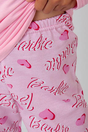 1590-09рож Тепла піжама для дівчаток рожева Барбі тм АВЕКС, фото 2