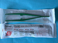 Пінцет отоларингологічний (лор, гінекологічний) JS 200 мм,  100 шт./уп