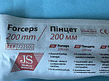 Пінцет отоларингологічний (лор, гінекологічний) JS 200 мм,  100 шт./уп, фото 3