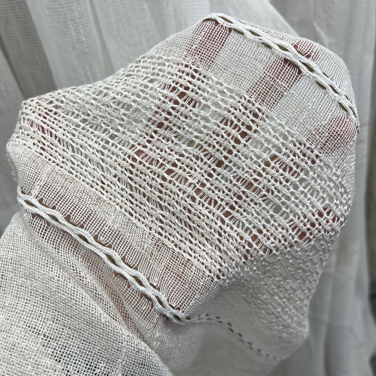 Готовый Турецкий тюль из льна Размер 600x270 Качественная гардина из льна, фото 1