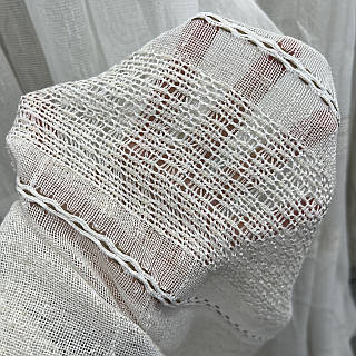 Готовий Турецький тюль з льону Розмір 600x270 Якісна гардина з льону