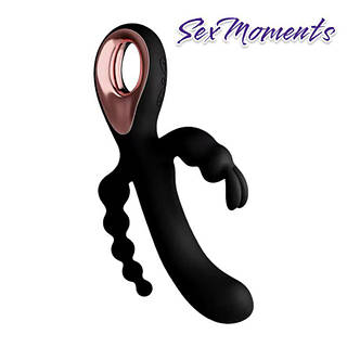 Вибратор-кролик с тройной стимуляцией, фаллоимитатор для женщин 3в1, тройной вибратор, интимные игрушки