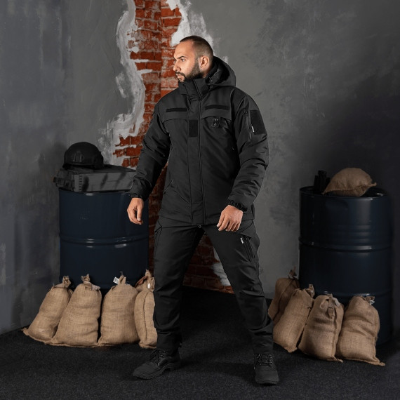 Куртка Camotec Patrol System 4.0 RainWall Чорна РОЗМІР M