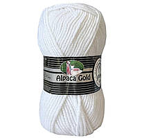 Пряжа Madame Tricote Paris Alpaca Gold № 100 білий (Мадам Трікоте Париж Альпака Голд)