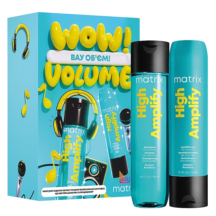Набір для об'єму волосся Matrix High Amplify Volume Kit 1 уп х 2шт, фото 1