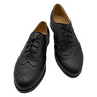 Туфлі броги жіночі із шкіри чорного кольору “Style Shoes”, фото 7