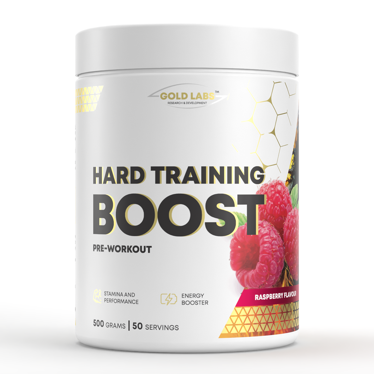 Предтренувальний комплекс Gold Labs Hard Training Boost 500 g Малина