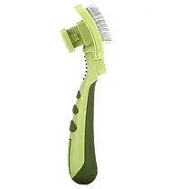 Пуходерка для собак і котів Safari Self-Cleaning Slicker Brush слікер з самоочищенням M 10,5х6,5 см, фото 4