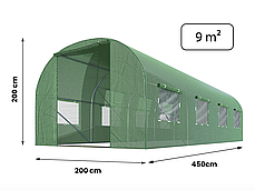 Теплиця парник садовий для дому Plonos 9m2 (2x4,5 м) Польща, фото 3