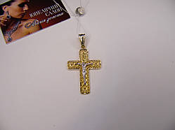 Хрестик золотий, вага 1,25 г Лимонний колір. Новий