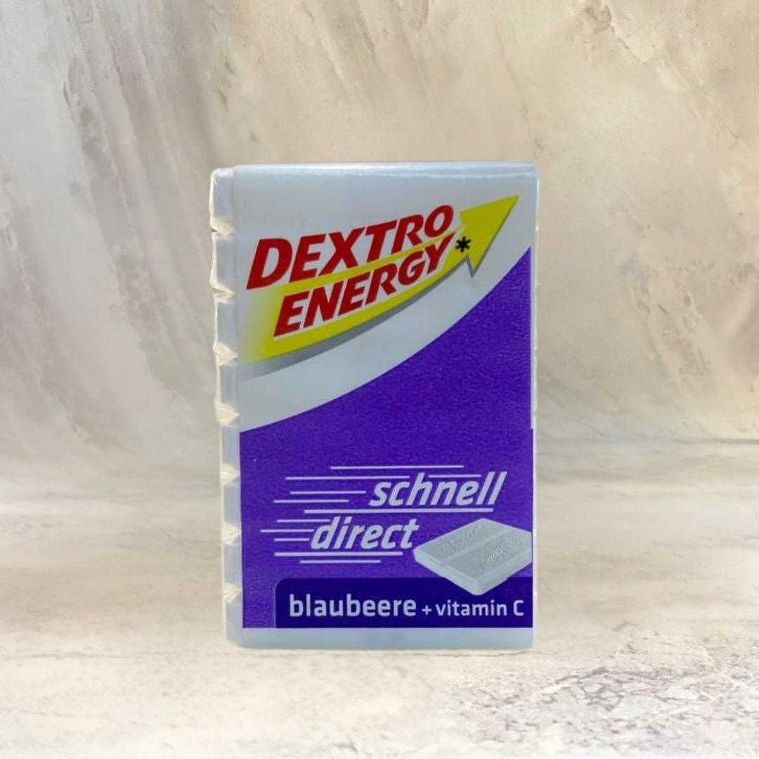 Декстроза Dextro Traubenzucker Blaubeere, з виноградним цукром та вітаміном С, смак чорниці, 46г