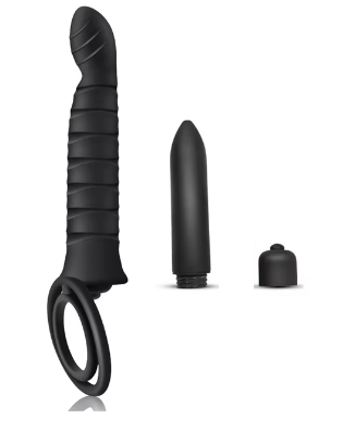 Стимулятор простати Lay on Вібратор для чоловіків Фалоімітатор кільце на пеніс 10-частотний на батарейках