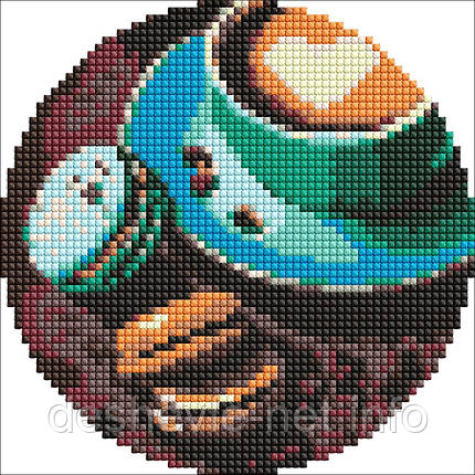 Алмазна мозаїка на круглому підрамнику "Кавова мрія", d19см, AM-R7917, фото 1