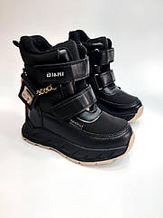 Зимові термо черевики для дівчинки Bl&Kl 01384 З black чорні р.27-29