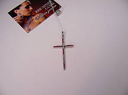 Хрестик золотий, декоративний, вага 0,91 г. Біле золото. Новий