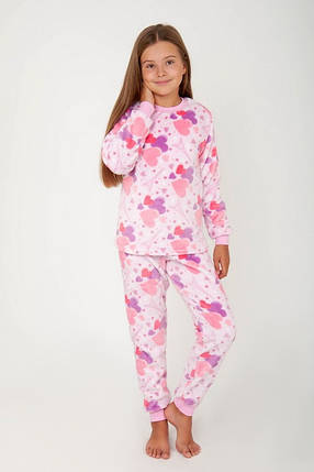 2442-24обл Підліткова тепла піжама для дівчинки махра Тм Авекс, фото 1