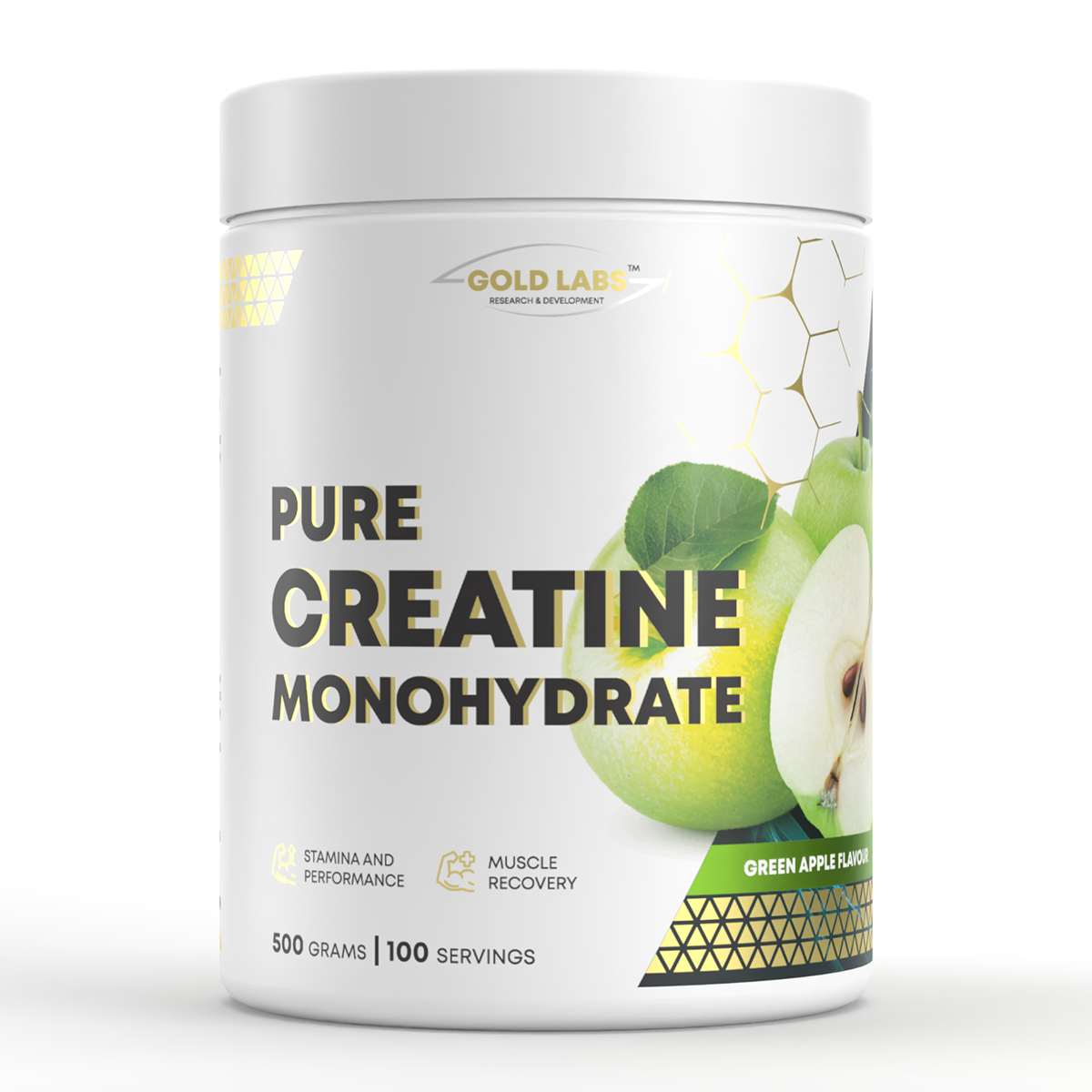 Креатин Gold Labs Pur Creatine Monohydrate 500 g Зелене яблуко