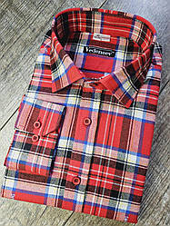 Чоловіча фланелева сорочка в червону клітинку