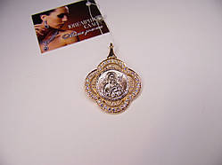 Золота ладанка Божа матір з немовлям "Пристрасна ікона Божої матері", вага 7,23 грама Нова