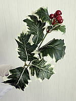Гілочка падуба з ягодами для новорічного декору ( упаковка 5 штук ), фото 3