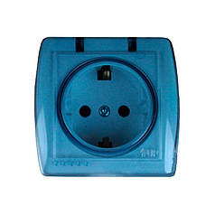 Розетка ElectroHouse Acura біла із заземленням та кришкою EH-2148