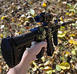 Дитячий автомат на орбізах M416 Хакі 88см, приціл, акумулятор, ремінець, фото 9