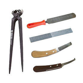 Копитні ножі, рашпіля, щипці