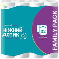 Туалетний папір Ніжний дотик Cotton Touch 2 шари 32 рулони (4820183972033), фото 1