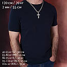 Срібна цепочка 55 см і хрестик "Спаси і Збережи" чоловіча. Ланцюжок Бісмарк ширина 7 мм і освячений хрестик "Спаси і Збережи", фото 10