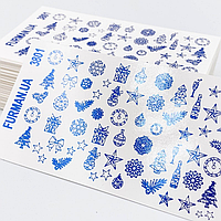 Слайдер для дизайну блакитний фольгований Furman (3801)