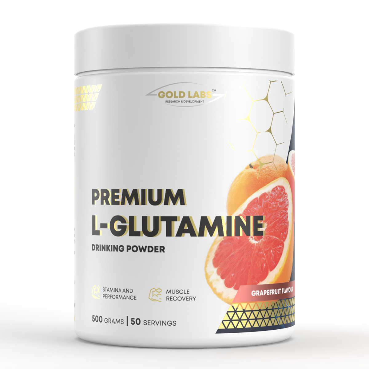 Амінокислоти Gold Labs L-Glutamine 500 g Грейпфрут