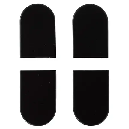 Петля прихована Ковпачки (4 шт.) INVISACTA IN300/305 BLACK - чорний ZAMAK 30363 OTLAV Італія, фото 1