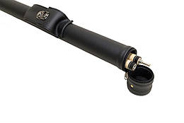 Тубус чохол для більярдного кия з кишенею на замку чорний гладкий