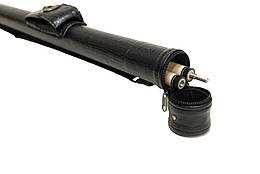 Тубус чохол для більярдного кия з кишенею на замку чорний крокодил