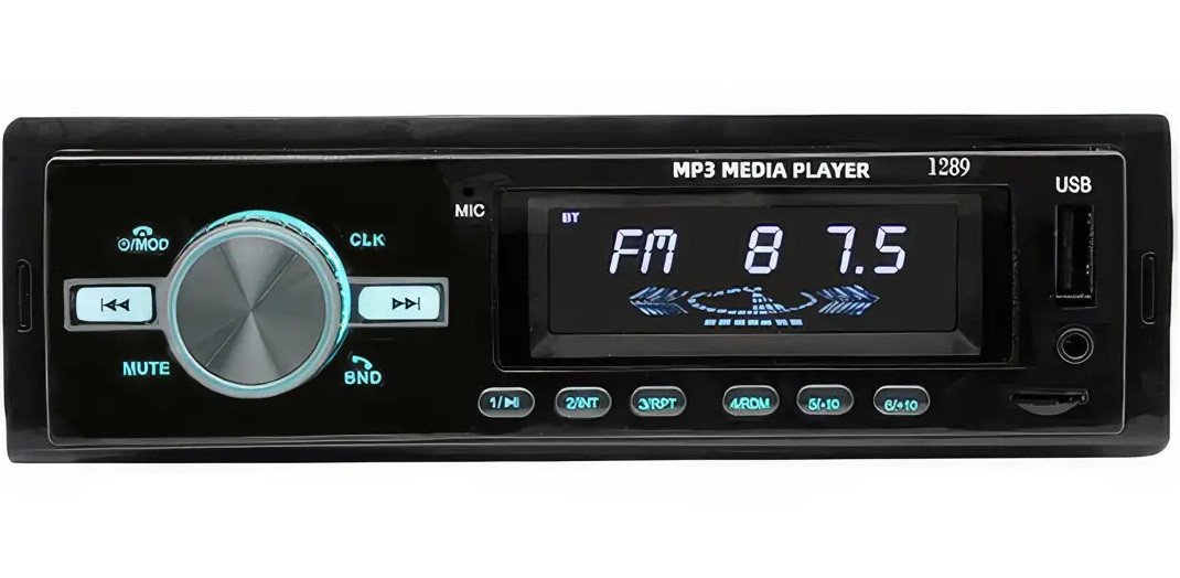 Автомагнітола 1289 ISO — MP3+FM+USB+microSD-карта