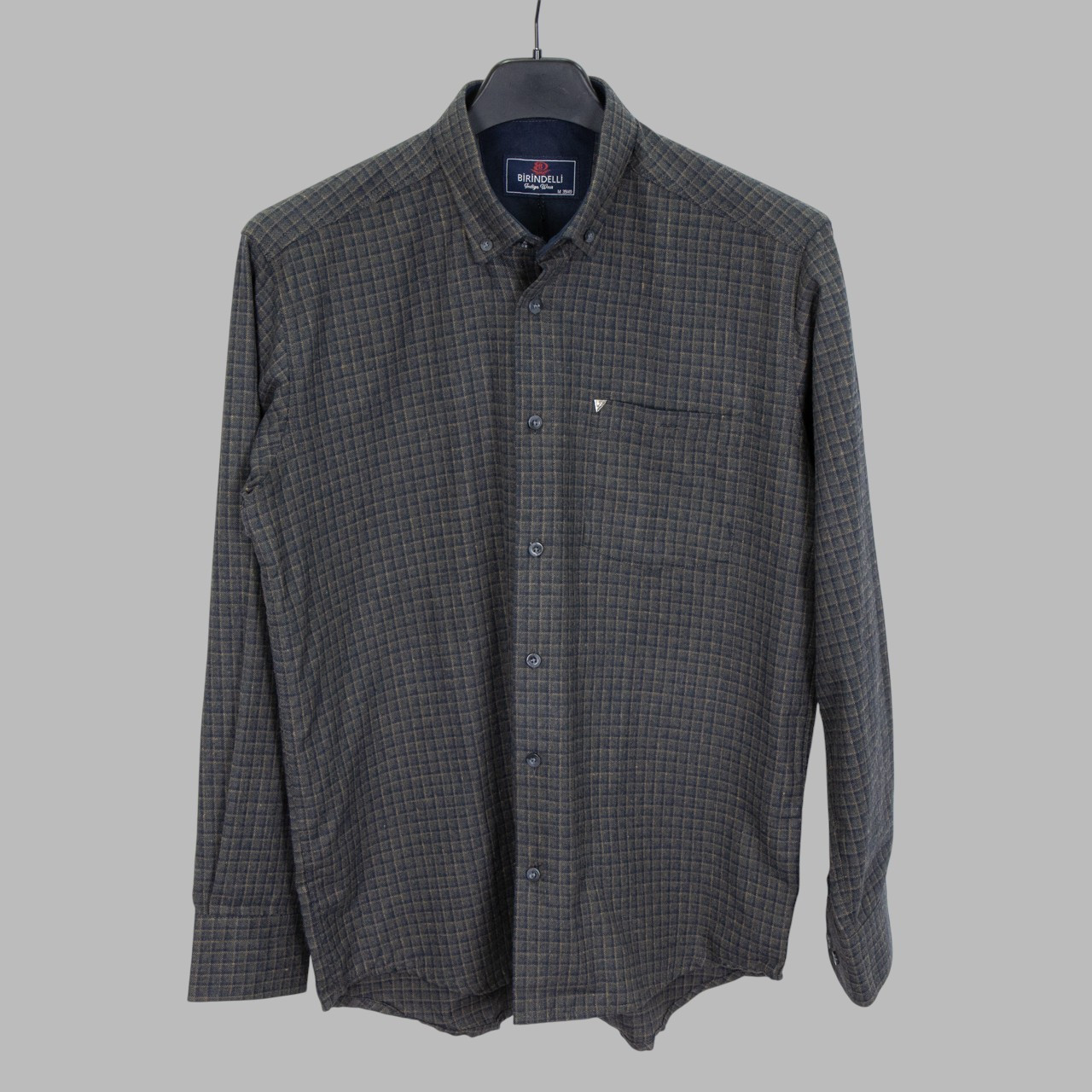 Сорочка чоловіча, прямого покрою, з довгим рукавом, Birindelli FLANEL 01-7069 100% бавовна (ФЛАНЕЛЬ) M(Р)