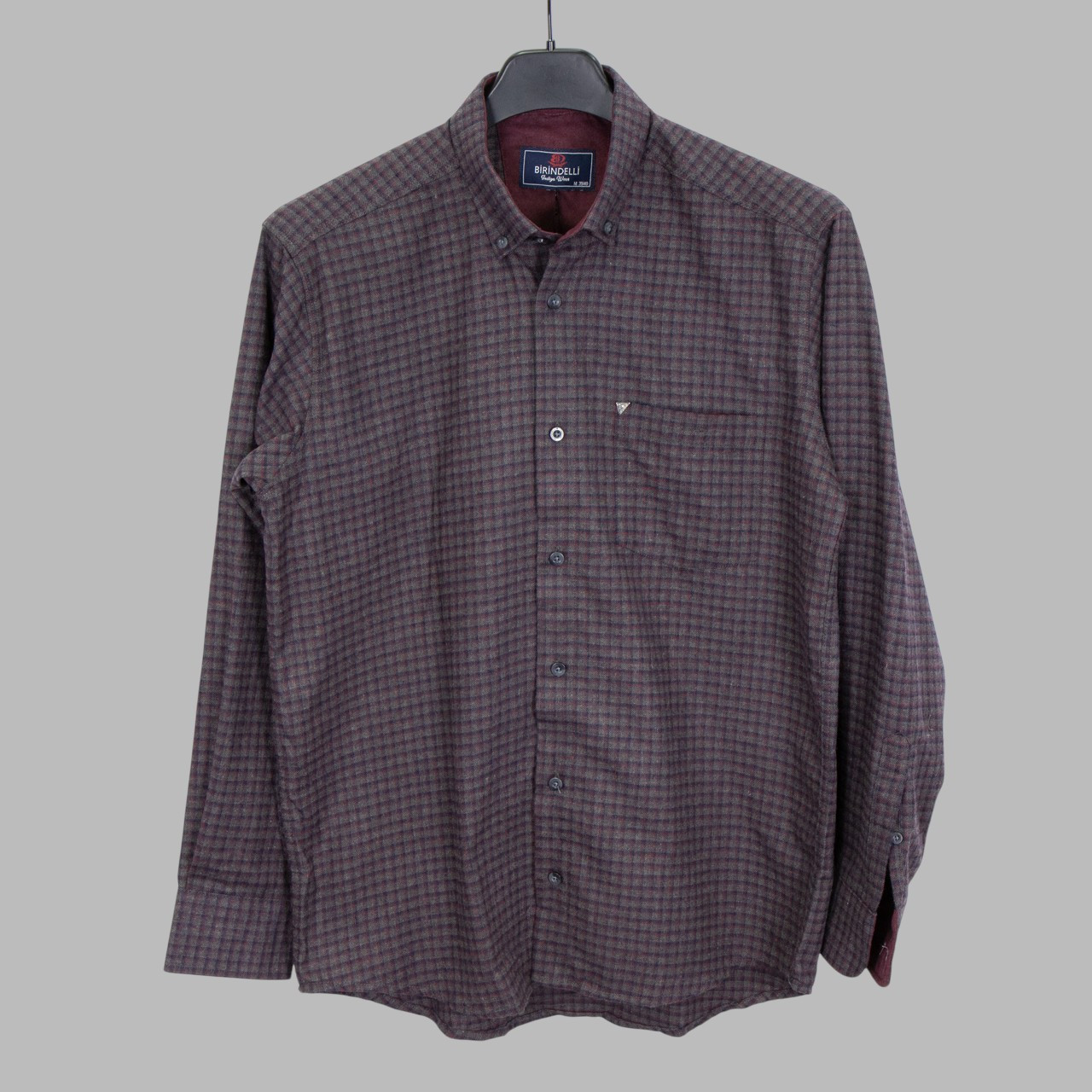 Сорочка чоловіча, прямого покрою, з довгим рукавом, Birindelli FLANEL 01-7070 100% бавовна (ФЛАНЕЛЬ) M(Р), фото 1