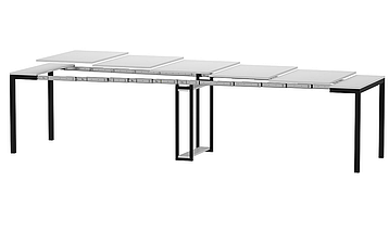 Стіл трансформер Sensei 90*53/330 см Білий діамант / чорний ТМ ARTinHEAD, фото 3