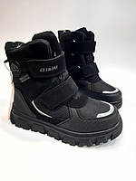 Зимние ботинки для мальчика Bl&Kl 01378 A black черные р.35 (последние!)