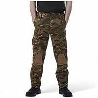 Брюки тактичні посилені у кольорі мультикам  зі зйомними наколінниками