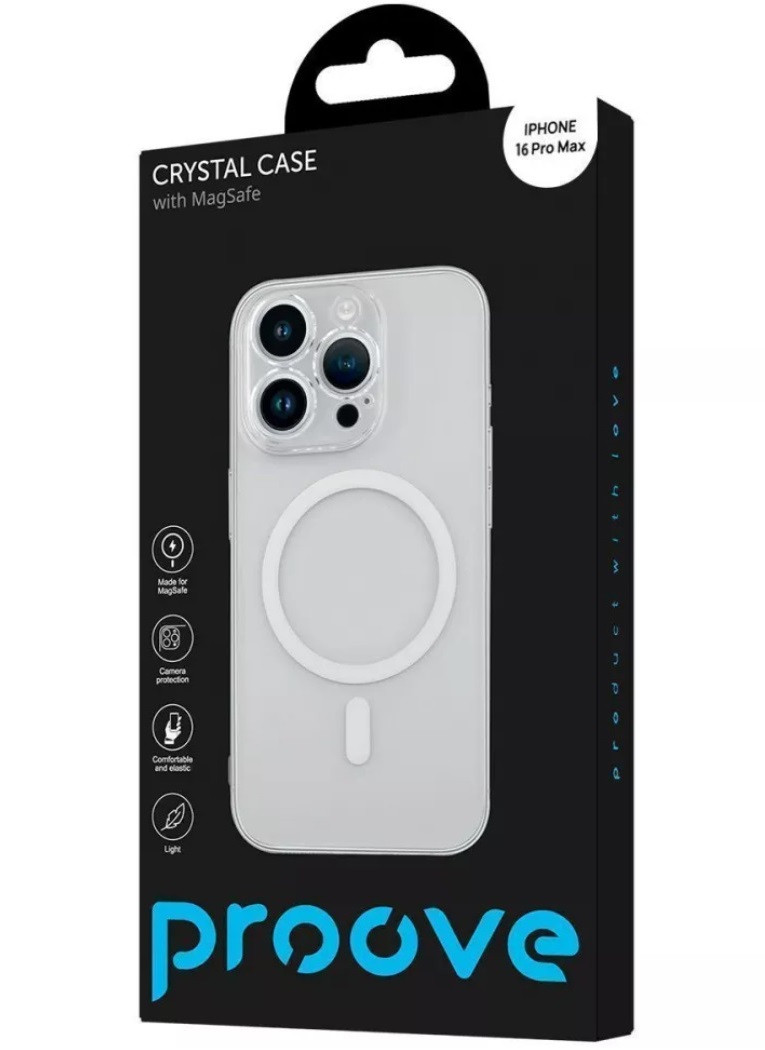 Прозорий чохол Magsafe Proove Crystal Magnetic для iPhone 16 Pro Max