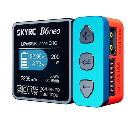 Зарядний пристрій SkyRC B6 Neo (SK-100198), 1 канал/6S, LiPo/LiHV/LiFe/Lion/NiMh/Pb, TN 1.77", Box (без блока живлення), фото 1
